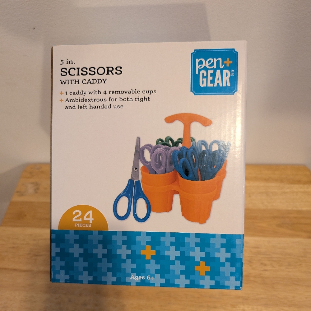 Pen+Gear 5-inch Scissors with Caddy Included 24 Pair Of Scissors